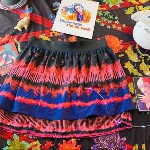 LC Lauren Conrad Pattern Silk Skirt